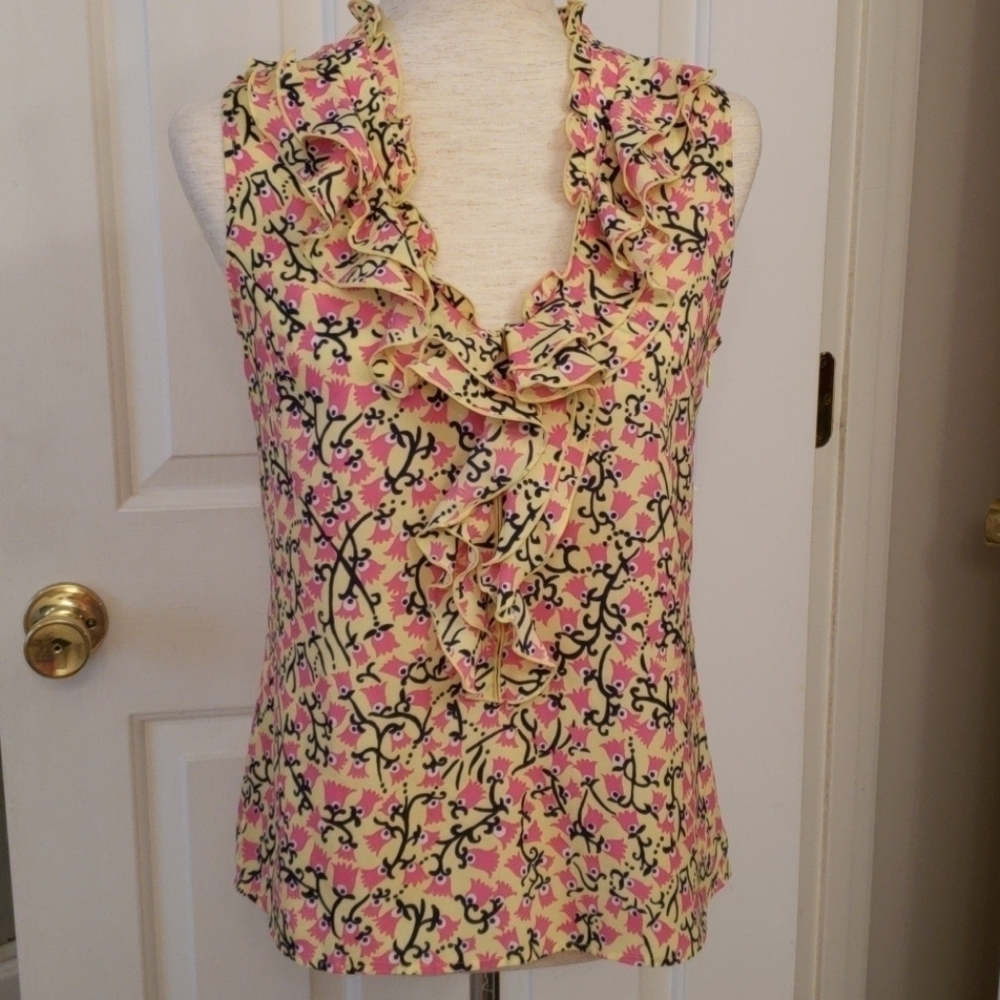 Lilly Pulitzer Sleeveless Ruffle Allison T…